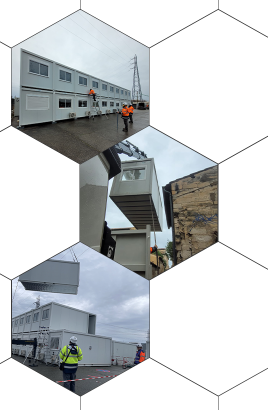 Mise ne place des bungalows par Locami