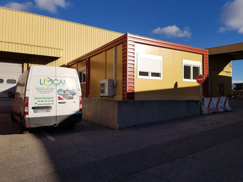 Pose de bungalows ERP avec habillage extérieur