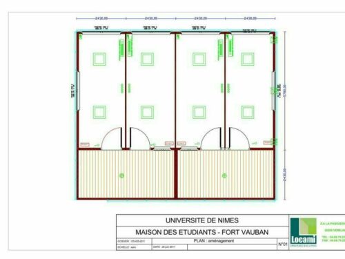 plan des locaux de l'université de Nîmes